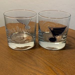 NWOT Jack Daniels / St. Louis Blues hockey glass set